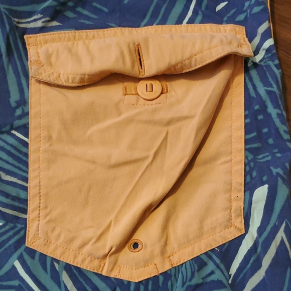 Patagonia Men's Tropical Blue and Orange Board Shorts - Picture 7 of 8
